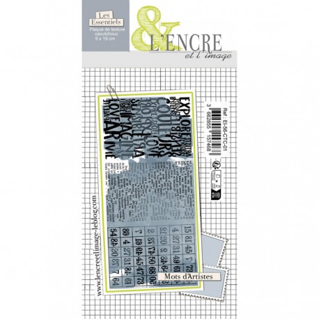 EI-56-CTC-01   L'ENCRE ET L'IMAGE PLAQUE DE TEXTURE CAOUTCHOUC - MOTS D'ARTISTES