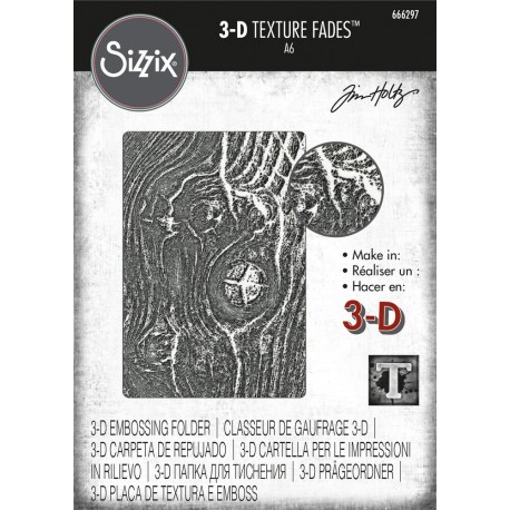 666297   SIZZIX TIM HOLTZ POCHOIR A EMBOSSER 3-D FIL DE BOIS