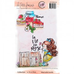 LPF-ROSE-04   LA PETITE FRANÇAISE LA VIE EN ROSE TAMPONS CLEAR MAM'ZELLE SUZELLE