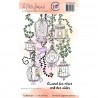 LPF-ROSE-02   LA PETITE FRANÇAISE LA VIE EN ROSE TAMPONS CLEAR OUVREZ LA CAGE AUX OISEAUX