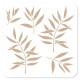 FDS125001   FLORILEGES DESIGN COLLECTION HARMONIE POCHOIR 15x15cm FEUILLAGES SOUPLES