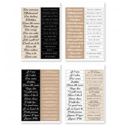 FDA125002   FLORILEGES DESIGN COLLECTION HARMONIE 120 STICKERS PETITS MESSAGES