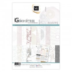 SOK-GEO-COLL   SOKAÏ COLLECTION GÉOMETRIE 10 imprimés A4 et 1 planche étiquettes