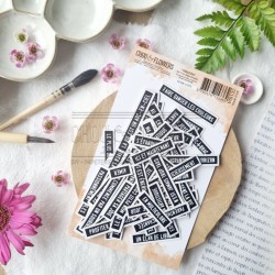 CHOU & FLOWERS COLLECTION VIBRATIONS DIE CUTS LES JOLIES PHRASES