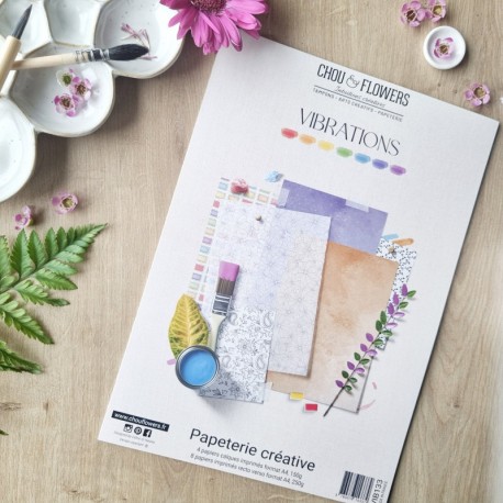 VIB133   CHOU & FLOWERS COLLECTION VIBRATIONS PAPETERIE CREATIVE