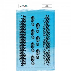 52504-01    DIY & Cie POCHOIR TRACES 11 cm x 17 cm