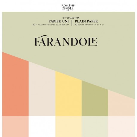 FDPUL225004    FLORILEGES DESIGN COLLECTION FARANDOLE KIT UNI DUO x10 feuilles