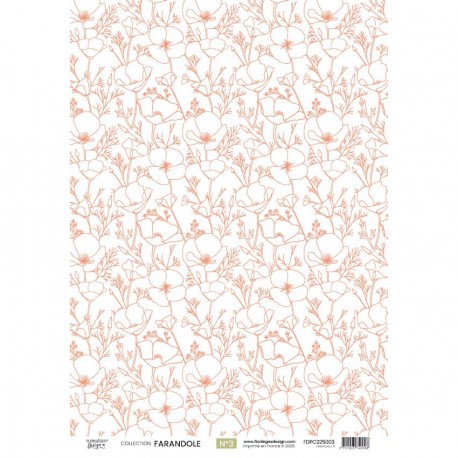 FDPC225003   FLORILEGES DESIGN COLLECTION FARANDOLE PAPIER CALQUE 3   A4