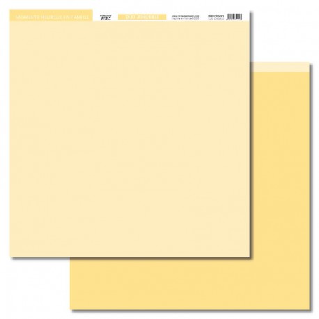 FDPUL225001   FLORILEGES DESIGN  PAPIER UNI DUO JONQUILLE
