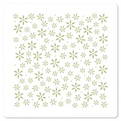 FDS225005   FLORILEGES DESIGN COLLECTION FARANDOLE POCHOIR 15x15cm FOND FLEURI