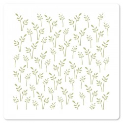 FDS225003   FLORILEGES DESIGN COLLECTION FARANDOLE POCHOIR 15x15cm CHAMP D'ÉPIS