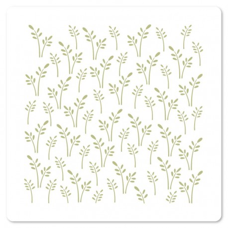 FDS225003   FLORILEGES DESIGN COLLECTION FARANDOLE POCHOIR 15x15cm CHAMP D'ÉPIS