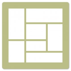 FDS225002   FLORILEGES DESIGN COLLECTION FARANDOLE POCHOIR 15x15cm MINI MOODBOARD