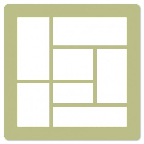 FDS225002   FLORILEGES DESIGN COLLECTION FARANDOLE POCHOIR 15x15cm MINI MOODBOARD