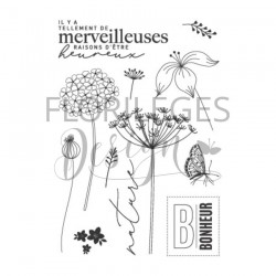 FDCL225006   FLORILEGES DESIGN COLLECTION FARANDOLE TAMPONS CLEAR DES RAISONS D'ÊTRE HEUREUX