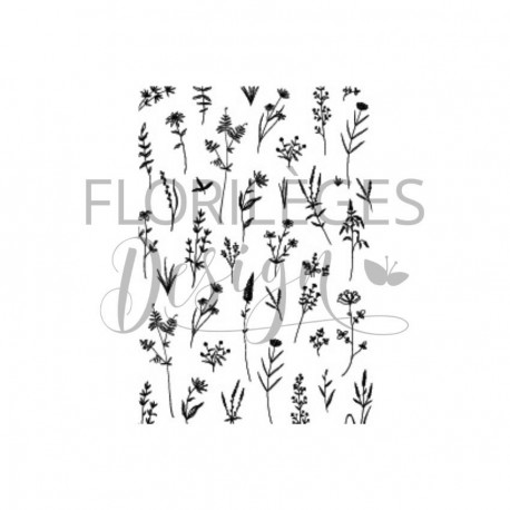 FDCL225009   FLORILEGES DESIGN COLLECTION FARANDOLE TAMPONS CLEAR PLEINE NATURE