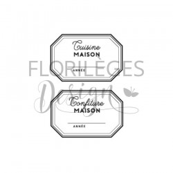 FDCL225010   FLORILEGES DESIGN COLLECTION FARANDOLE TAMPONS CLEAR ÉTIQUETTES À CONFITURE