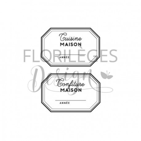 FDCL225010   FLORILEGES DESIGN COLLECTION FARANDOLE TAMPONS CLEAR ÉTIQUETTES À CONFITURE