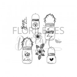 FDCL225007   FLORILEGES DESIGN COLLECTION FARANDOLE TAMPONS CLEAR MINI LANTERNES