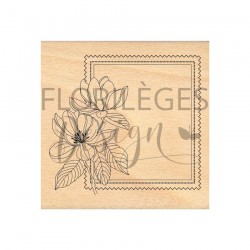 FGA225026   FLORILEGES DESIGN FARANDOLE TAMPON BOIS COUPON CADRE