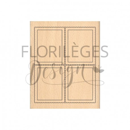 FG225024   FLORILEGES DESIGN FARANDOLE TAMPON BOIS PLANCHE DE TIMBRES