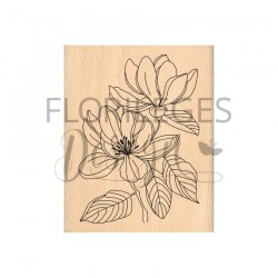 FG225023   FLORILEGES DESIGN FARANDOLE TAMPON BOIS DUO DÉLICAT