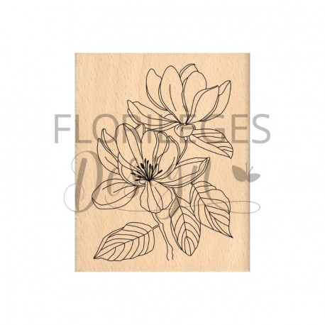 FG225023   FLORILEGES DESIGN FARANDOLE TAMPON BOIS DUO DÉLICAT