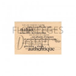 FG225022   FLORILEGES DESIGN FARANDOLE TAMPON BOIS NATURE AUTHENTIQUE