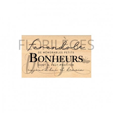 FF225016    FLORILEGES DESIGN FARANDOLE TAMPON BOIS FARNDOLE DE PETITS BONHEURS