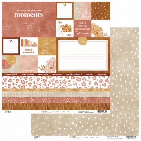 HPLF-LSM-01   HA PI LITTLE FOX COLLECTION LE SCRAP ET MOI  N.1  30.5 cm x 30.5 cm