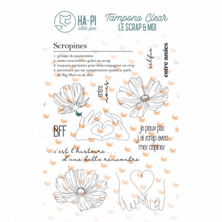 HPLF-LSM-T2511   HA PI LITTLE FOX COLLECTION LE SCRAP ET MOI TAMPONS CLEAR SCROPINES
