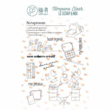 HPLF-LSM-T2510   HA PI LITTLE FOX COLLECTION LE SCRAP ET MOI TAMPONS CLEAR SCRAPROOM