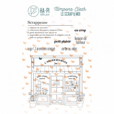 HPLF-LSM-T2509   HA PI LITTLE FOX COLLECTION LE SCRAP ET MOI TAMPONS CLEAR SCRAPPEUSE