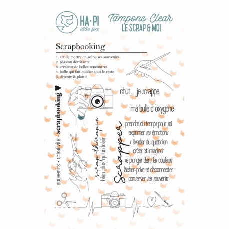 HPLF-LSM-T2508   HA PI LITTLE FOX COLLECTION LE SCRAP ET MOI TAMPONS CLEAR SCRAPBOOKING