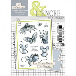 EI-57-A6-04   L'ENCRE ET L'IMAGE TAMPONS CLEAR LES TROTTE-MENU JARDINENT