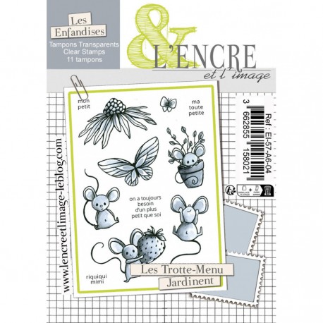 EI-57-A6-04   L'ENCRE ET L'IMAGE TAMPONS CLEAR LES TROTTE-MENU JARDINENT