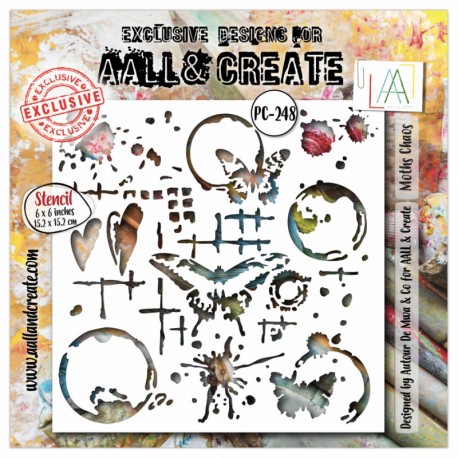 248   AALL & CREATE STENCIL 248 MOTHS CHAOS
