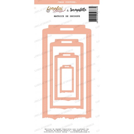 LORELAÏ DESIGN COLLECTION CARNET D'ÉVASION DIES TAGS COUTURE