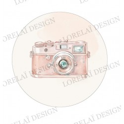 LORELAI DESIGN COLLECTION CARNET D'ÉVASION BADGE APPAREIL PHOTO CORAIL