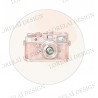 LORELAI DESIGN COLLECTION CARNET D'ÉVASION BADGE APPAREIL PHOTO CORAIL