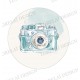 LORELAI DESIGN COLLECTION CARNET D'ÉVASION BADGE APPAREIL PHOTO AZUR