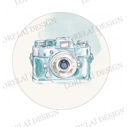 LORELAI DESIGN COLLECTION CARNET D'ÉVASION BADGE APPAREIL PHOTO AZUR