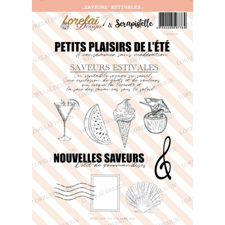 LORELAI DESIGN COLLECTION CARNET D'ÉVASION TAMPONS SAVEURS ESTIVALES