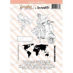 LORELAI DESIGN COLLECTION CARNET D'ÉVASION TAMPONS VOYAGE POÉTIQUE