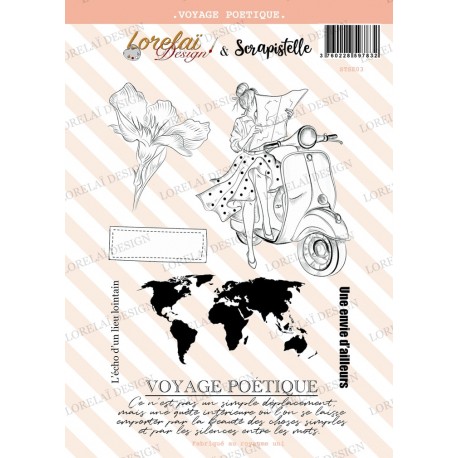LORELAI DESIGN COLLECTION CARNET D'ÉVASION TAMPONS VOYAGE POÉTIQUE