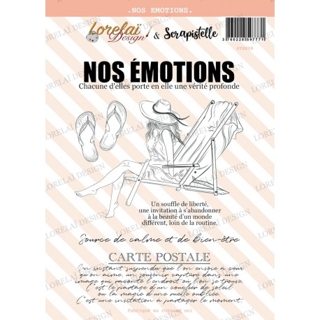 LORELAI DESIGN COLLECTION CARNET D'ÉVASION TAMPONS NOS EMOTIONS