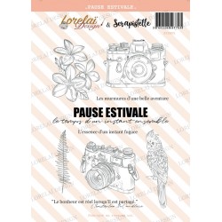 LORELAI DESIGN COLLECTION CARNET D'ÉVASION TAMPONS PAUSE ESTIVALE