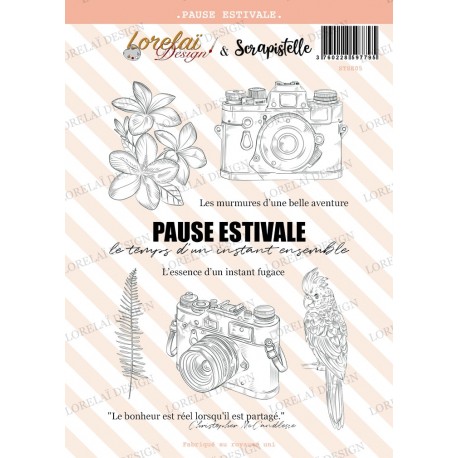 LORELAI DESIGN COLLECTION CARNET D'ÉVASION TAMPONS PAUSE ESTIVALE