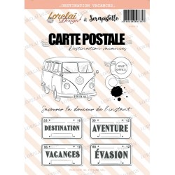 LORELAI DESIGN COLLECTION CARNET D'ÉVASION TAMPONS DESTINATION VACANCES