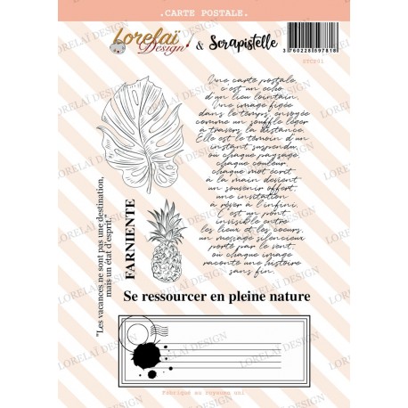 LORELAI DESIGN COLLECTION CARNET D'ÉVASION TAMPONS CARTE POSTALE
